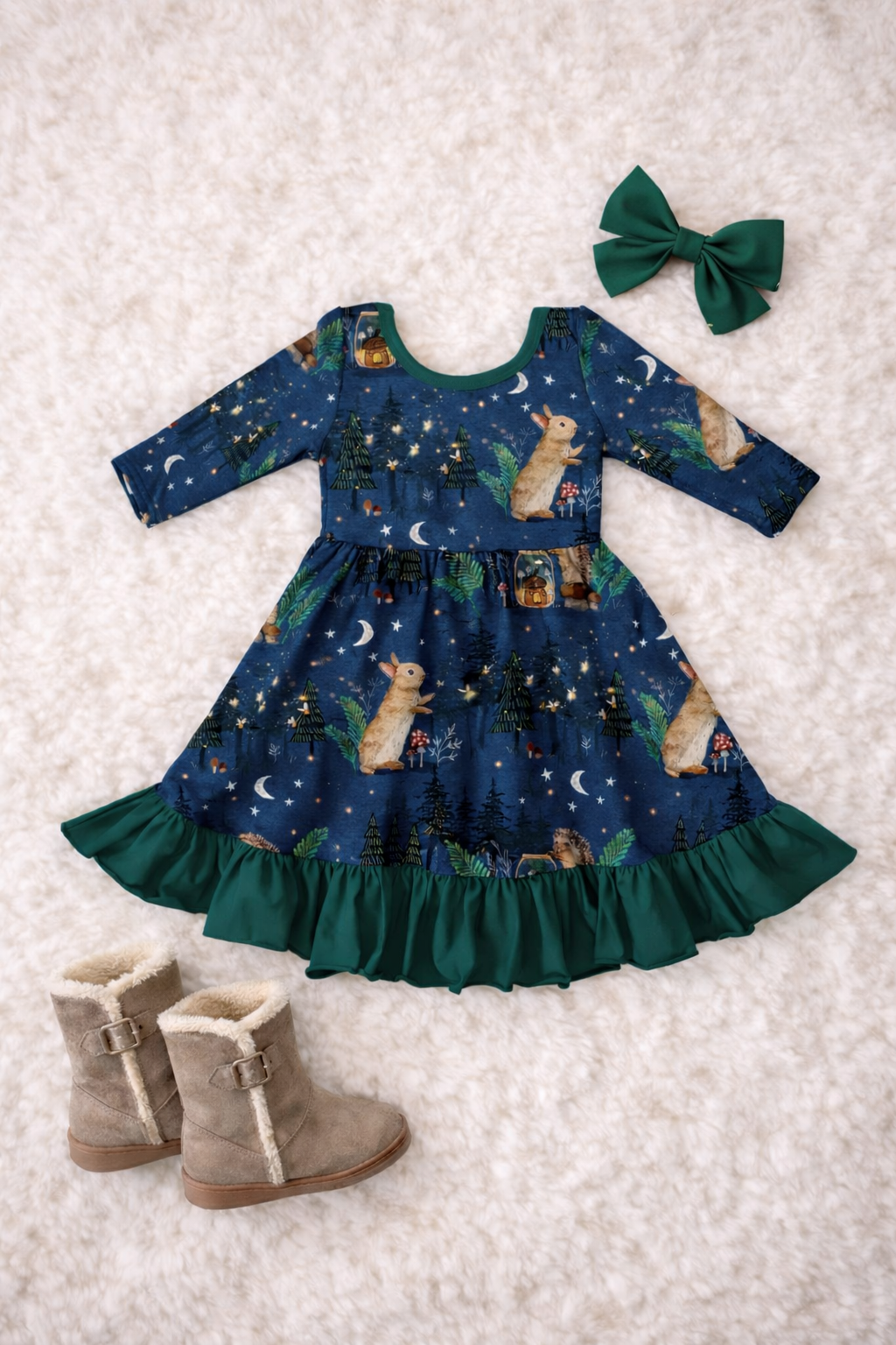 Enchanted Woodland Bamboo Twirl Dress for Girls
