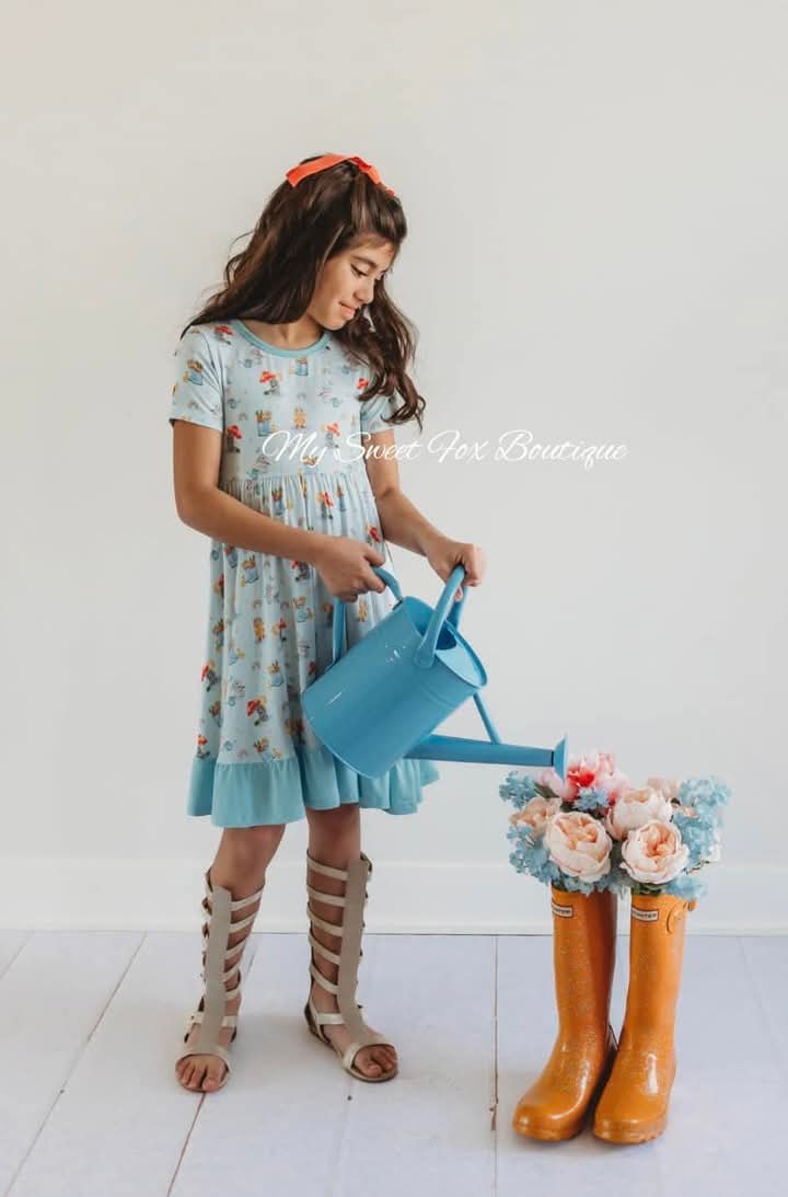 "Showered in Hope" Ruffle Twirl Dress