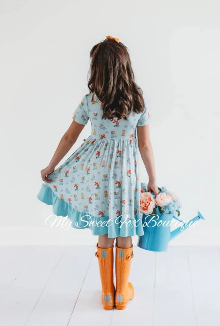 "Showered in Hope" Ruffle Twirl Dress