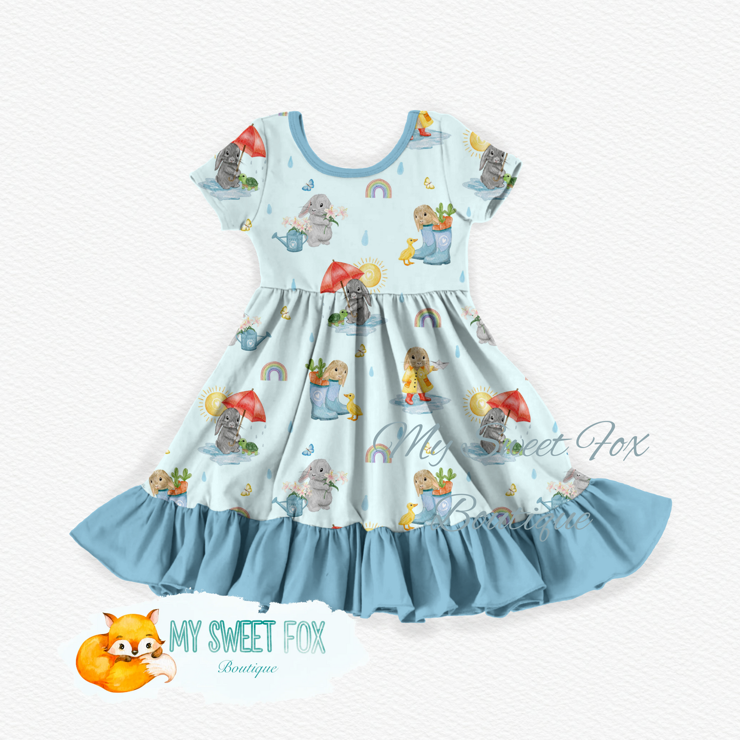 "Showered in Hope" Ruffle Twirl Dress