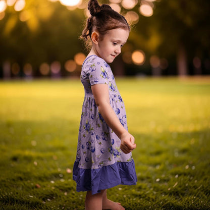 Blueberry Bamboo Twirl Dress for Toddlers & Kids