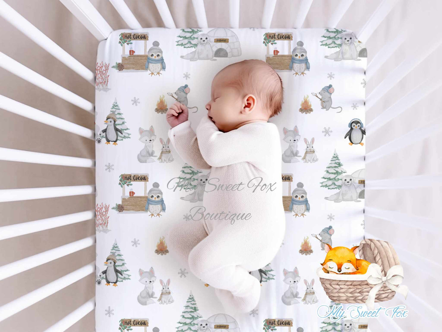 Arctic Joy: Crib Sheets