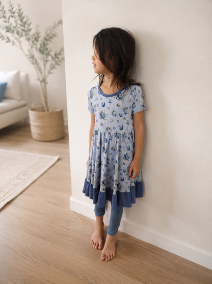 Blueberry Bamboo Twirl Dress for Toddlers & Kids