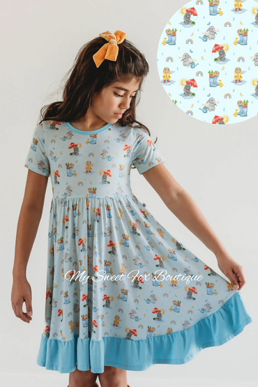 "Showered in Hope" Ruffle Twirl Dress