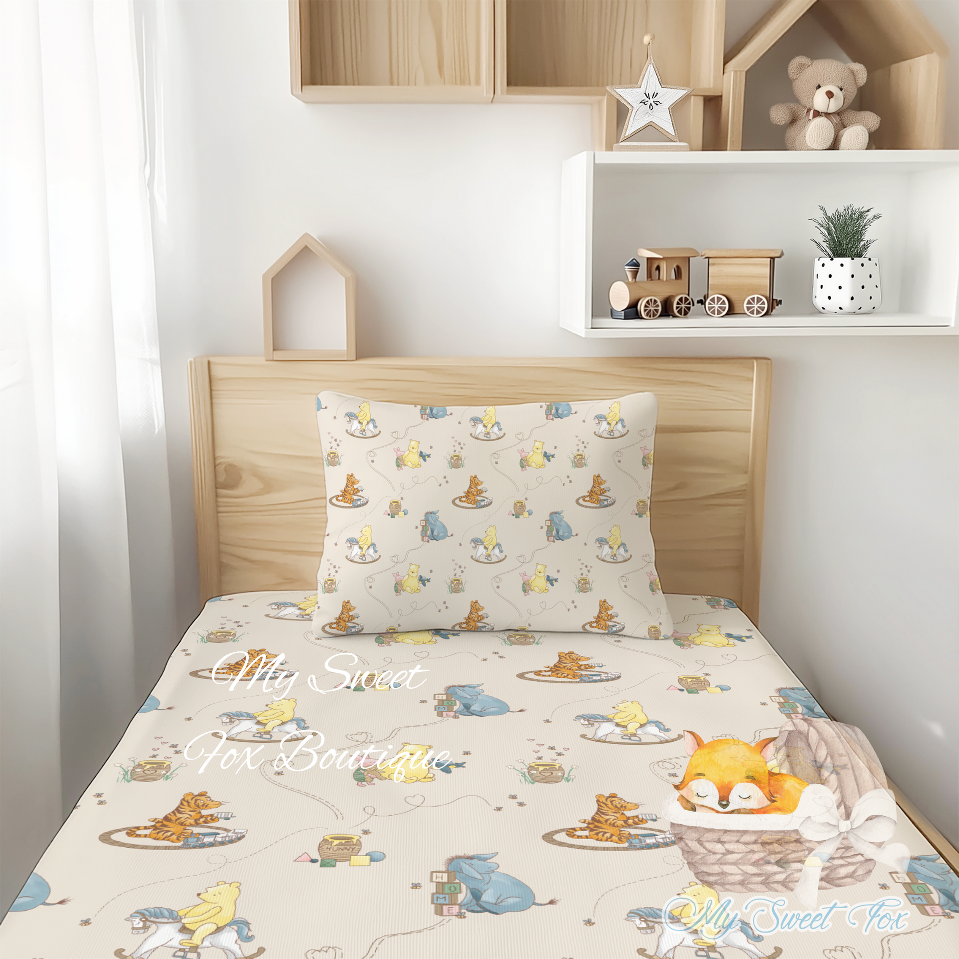 Classic Pooh & Friends Bamboo Twin Sheets with Matching Pillowcase
