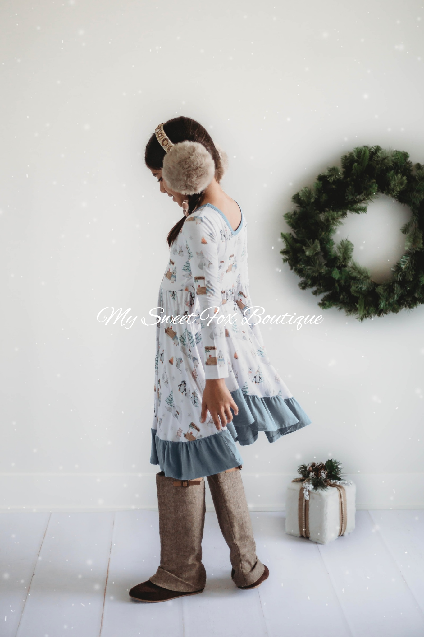Arctic Joy: Ruffle Twirl Dress