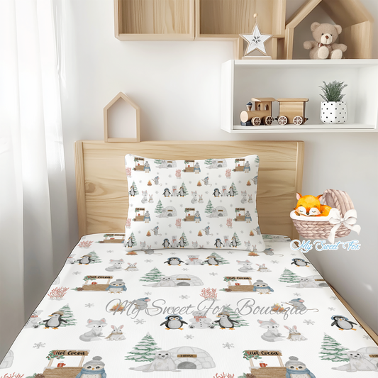 Arctic Joy: Twin Sheets + Pillowcase