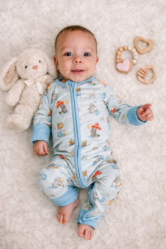 bamboo sleeper rainbow baby bamboo pajams with bunny rainbow bamboo jammie